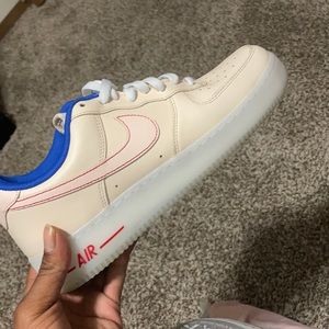 Af1nike pink red and white